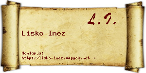 Lisko Inez névjegykártya